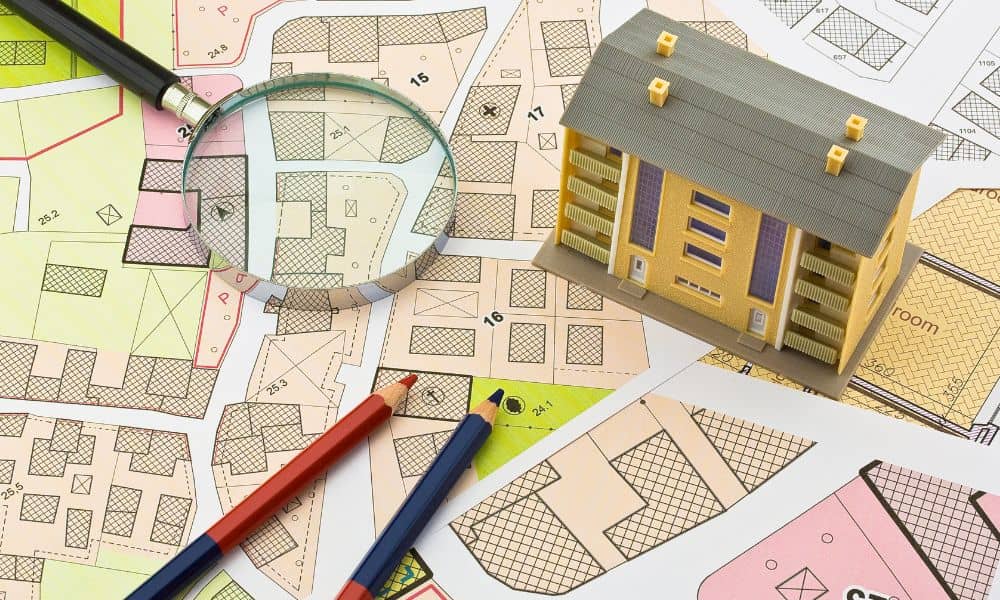 Property records map showing parcel boundaries and ownership details, as reviewed in an alta land title survey